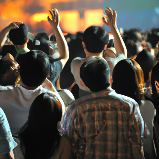 קהל נהנה מביצוע חי לשיר בהתאמה אישית.